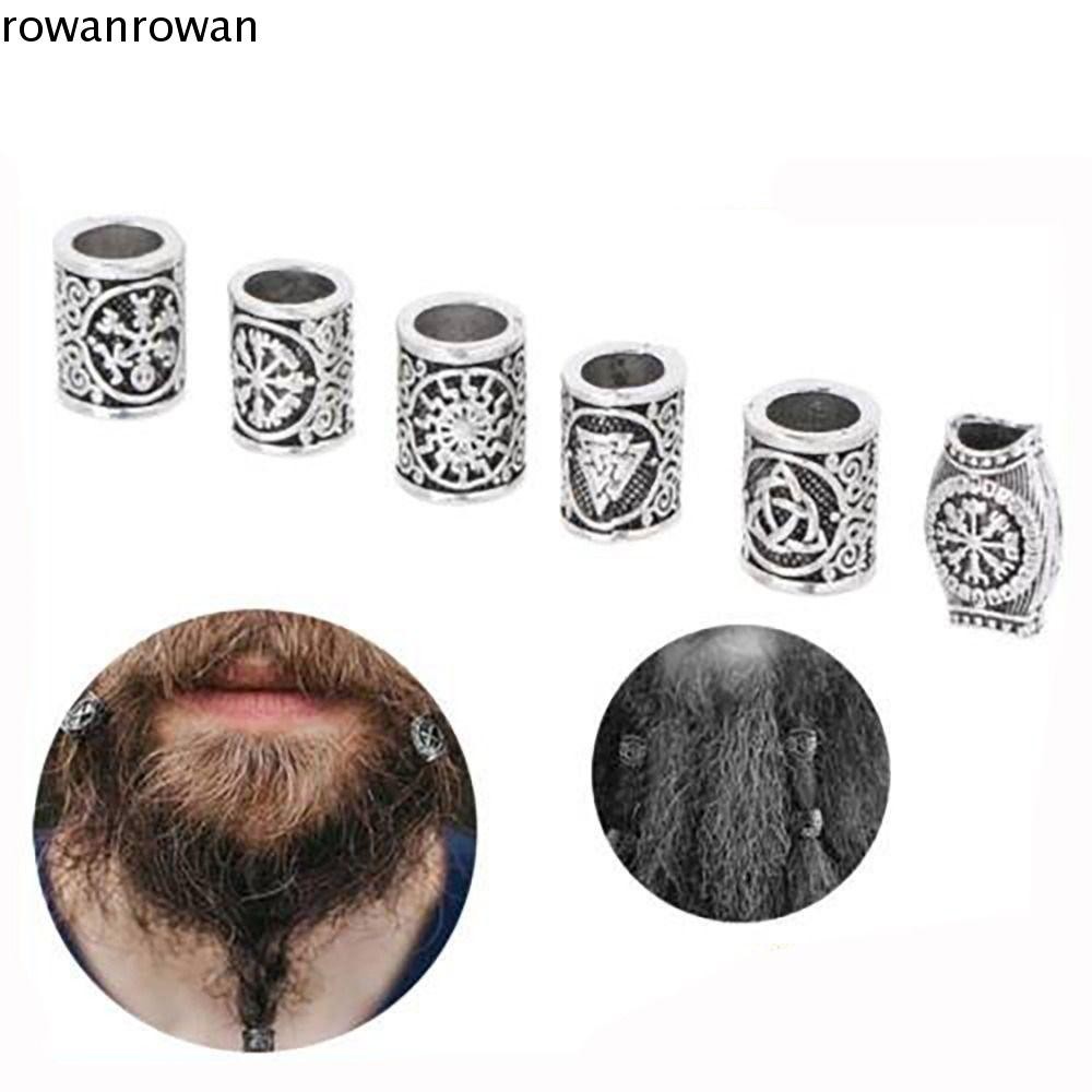 ROWAN Norse Viking Runas Contas Soltas , Pulseiras Pingente Colar Anéis Tubo Trançado Enfeites De Cabelo