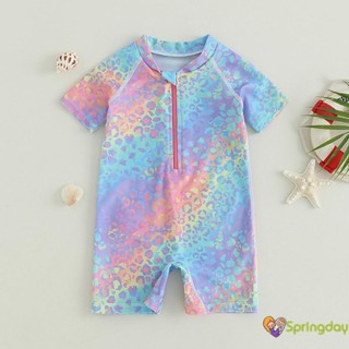 Fatos De Banho Para Crianças Fato De Verão Leopard Print Zipper Manga Longa Praia,0-5 Anos em Oferta na Shopee