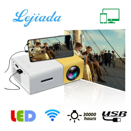 Projetor Portátil Pocket HD 1080P Led Home Mini YG300 Video Theater Sistema HDMI Compatível Com USB