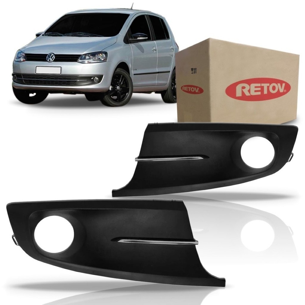 Grade Moldura Farol Milha Fox E Spacefox 2010 A 2013 Com Furo em Oferta na Shopee