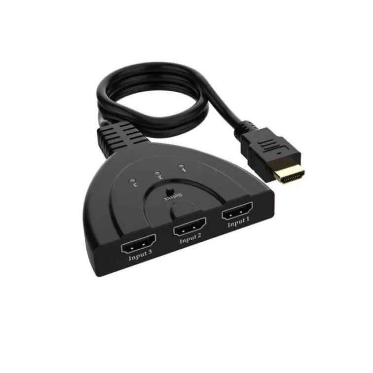 Hub Switch Hdmi 3x1 Adaptador Cabo 3 Entradas E 1 Saída em Oferta na Shopee