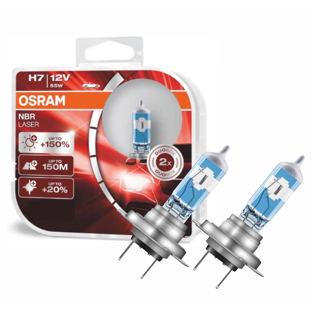 PAR LAMPADA OSRAM NIGHT BREAKER LASER H7 150% +LUZ em Oferta na Shopee