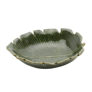 Folha Lyor Banana Leaf Verde de Ceramica 16cm x 12cm x 4cm