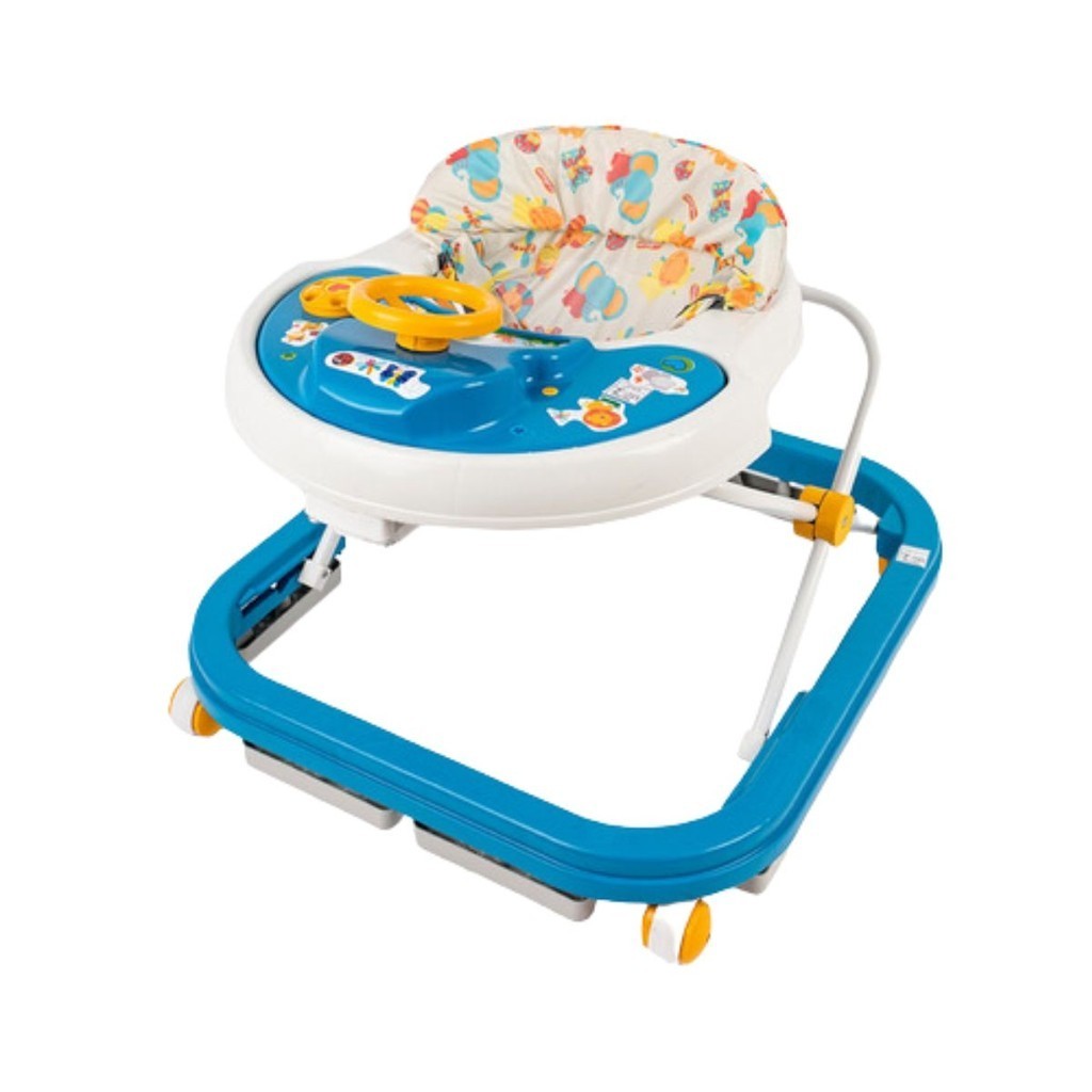 Andador Infantil Musical Para Bebê Personagem Bichinhos Styll Baby Cor Azul