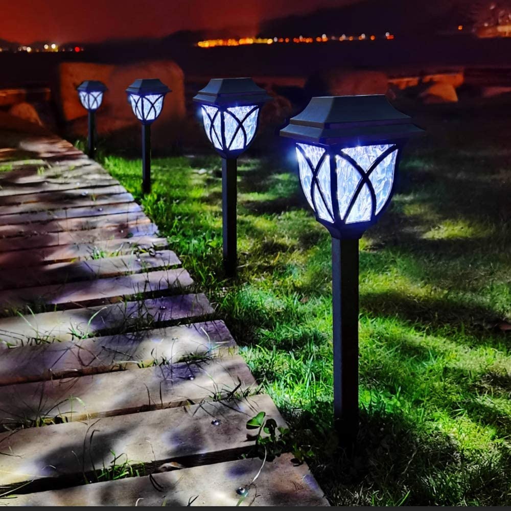 Luminarias Solar Casinha Espeto Recarregavel no Sol Decoração Para Area Externa Jardim Patio