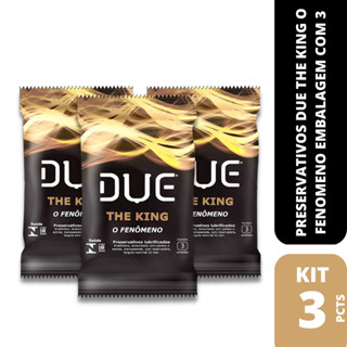 Kit Com 3 Pacotes Preservativo Due The King 3un Cada