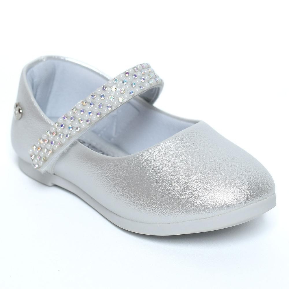 Sapatilha Infantil Klin Princesa Baby Pérolas - Prata - Baby & Kids Fashion