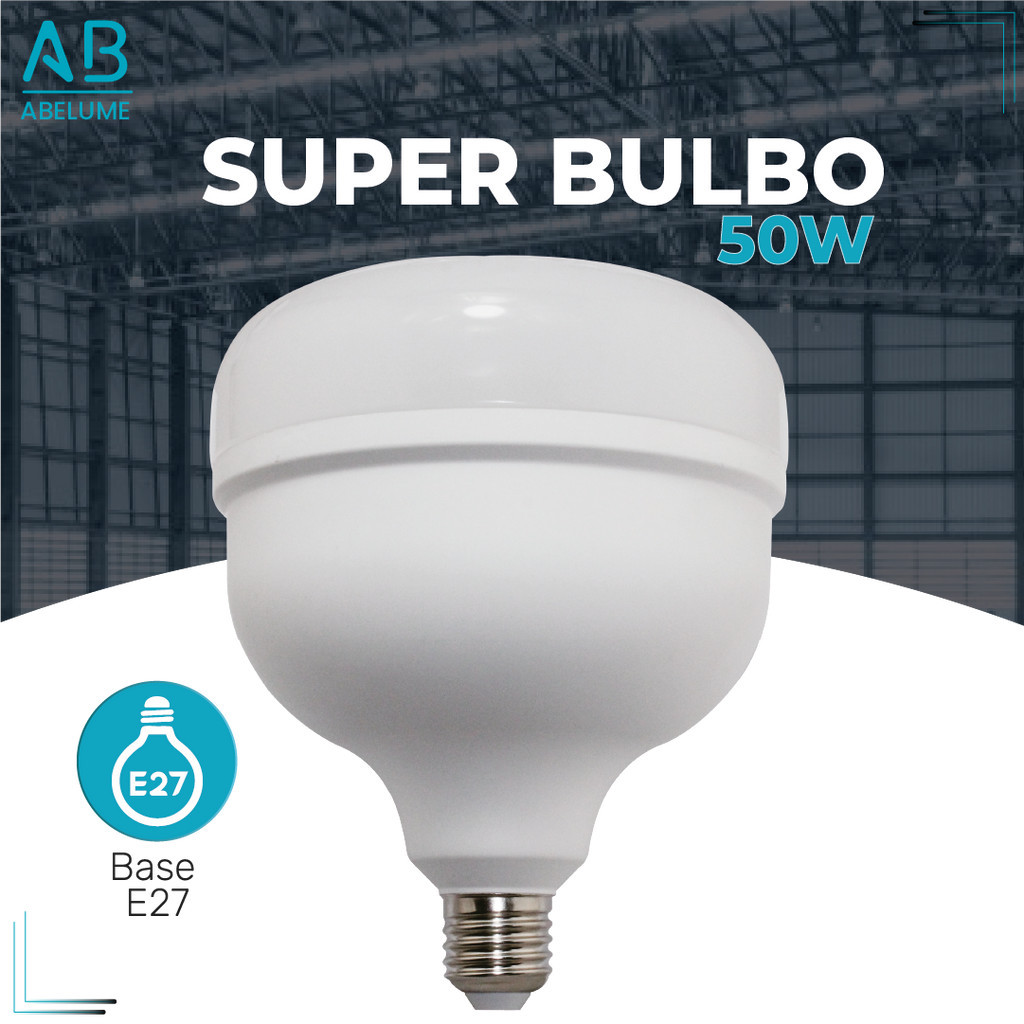 Super Bulbo Lâmpada LED 50w E27 Alta Potência Luz Branca 6500k Bivolt 110-220V - Home & Living