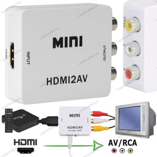 Mini Adaptador Conversor 1080p Hdmi Para Vídeo Composto Av Rca