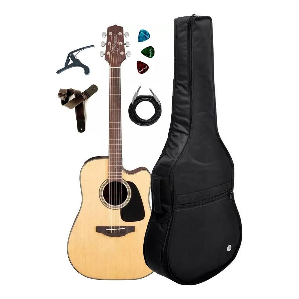 Violao Takamine Gd12+ Kit Capa Correia Couro+ Acessorios