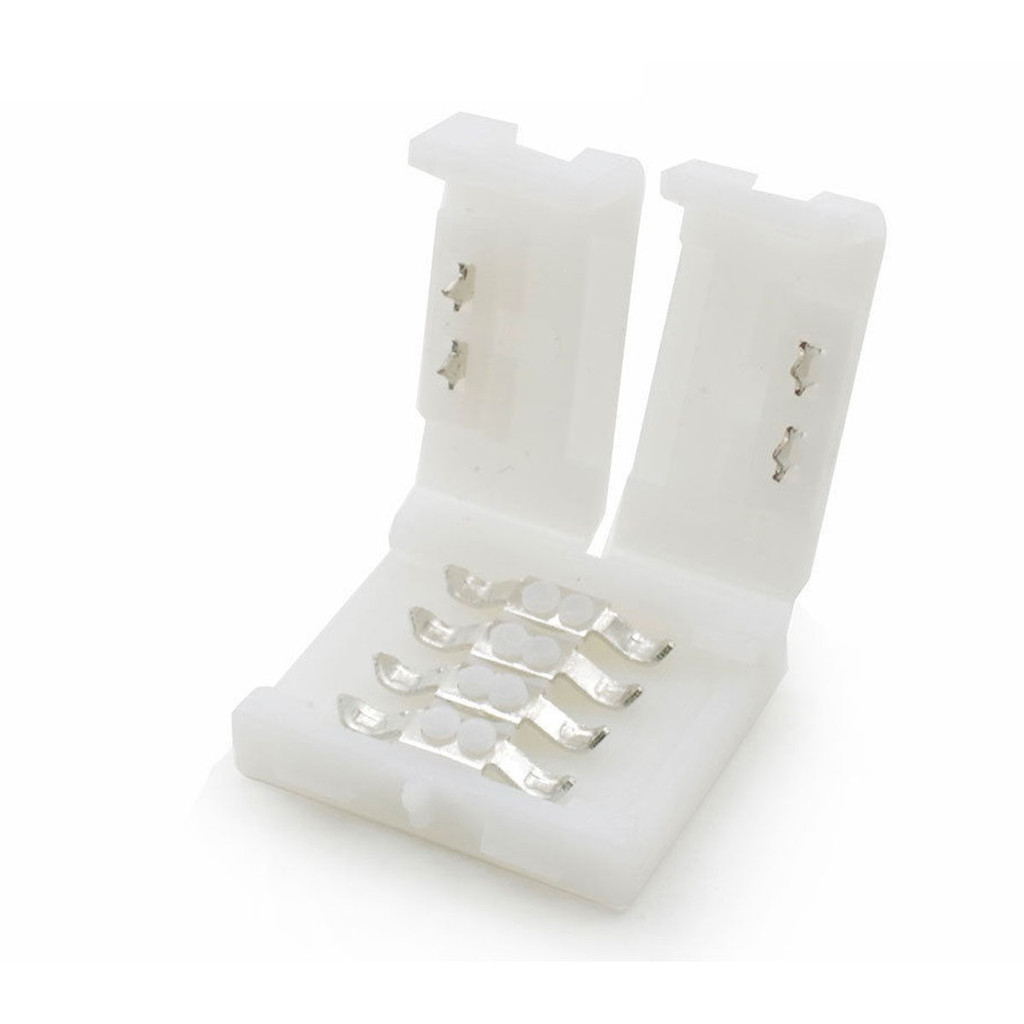 Conector Para Fita Led RGB Emenda Rápida 10mm 4 Vias Kit com 5 Unidades
