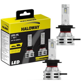 Par Lâmpada Haloway LED H7 Luz Branca Fria 12V 12.5W 6500K em Oferta na Shopee