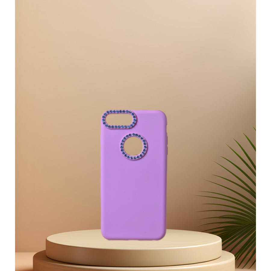 Capa Capinha de Celular Compatível 8PLUS  Silicone Aveludada Com Strass Brilhante Ref r9