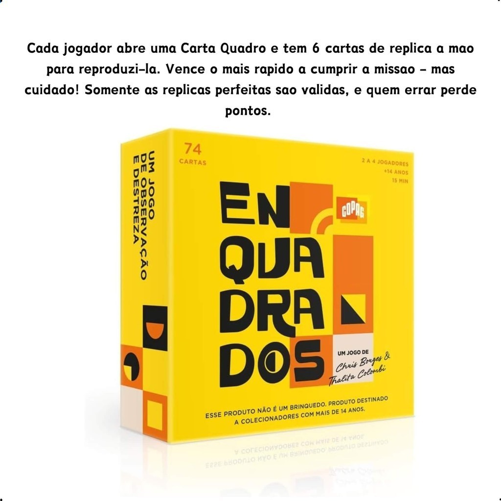 Jogo Enquadrados com 74 Cartas Copag - 33835