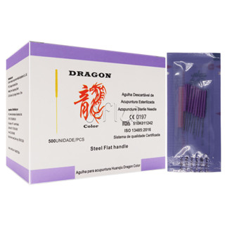 Agulha para Acupuntura Sistêmica 500 Agulhas Dragon Cabo Plástico Colorido em Oferta na Shopee