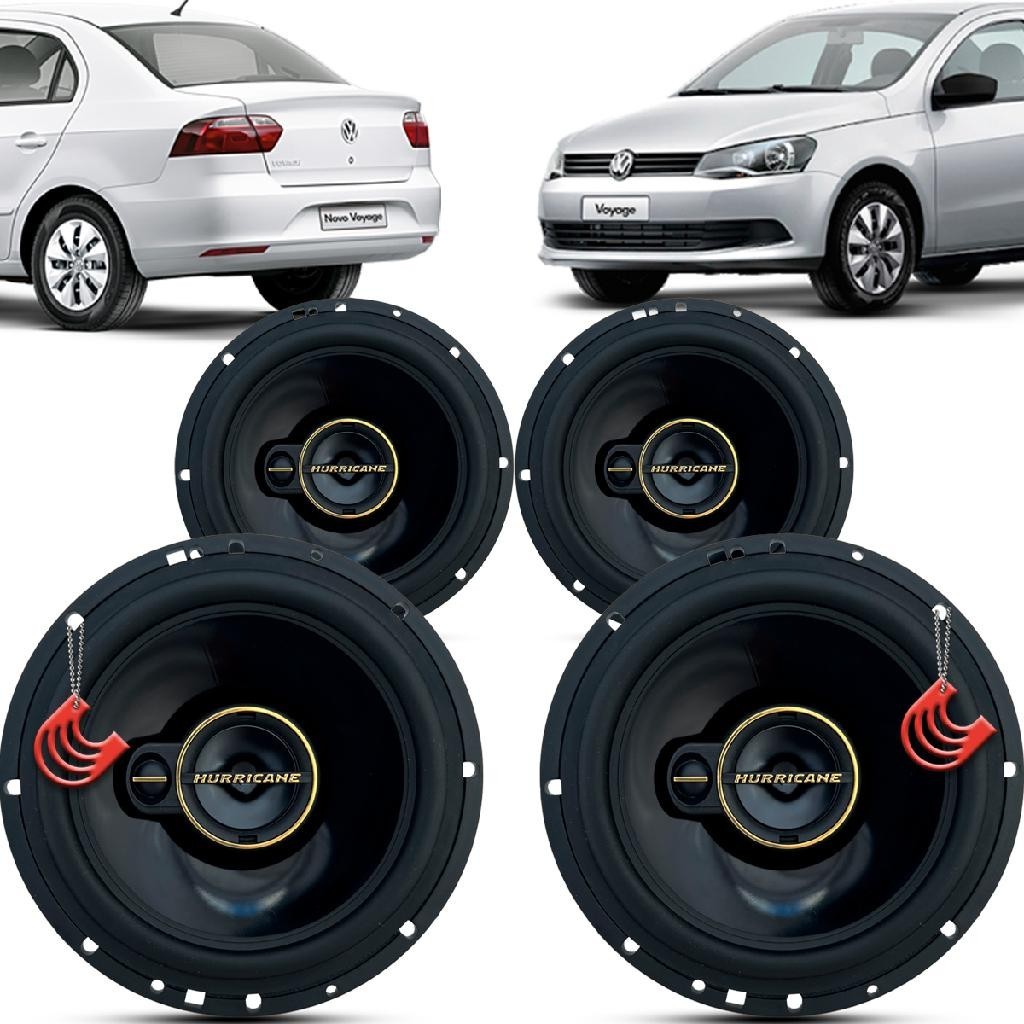 Kit Alto Falantes Dianteiros e Traseiros Volkswagen Voyage G6 2013 até 2016 - Hurricane Aurum 480w em Oferta na Shopee