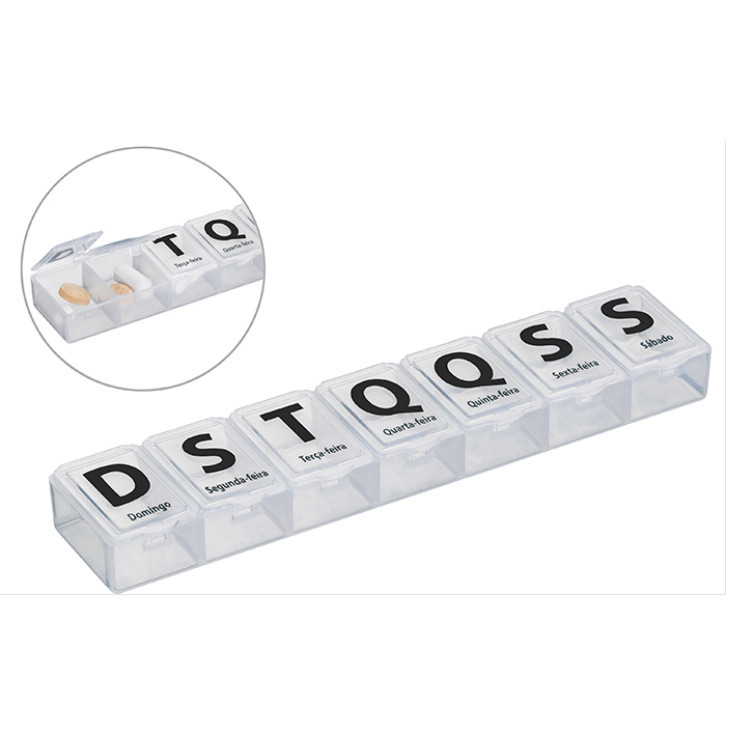 Porta Comprimidos Semanal Remédio com diferentes / Porta Comprimido Organizador De Remédios Semanal em Oferta na Shopee