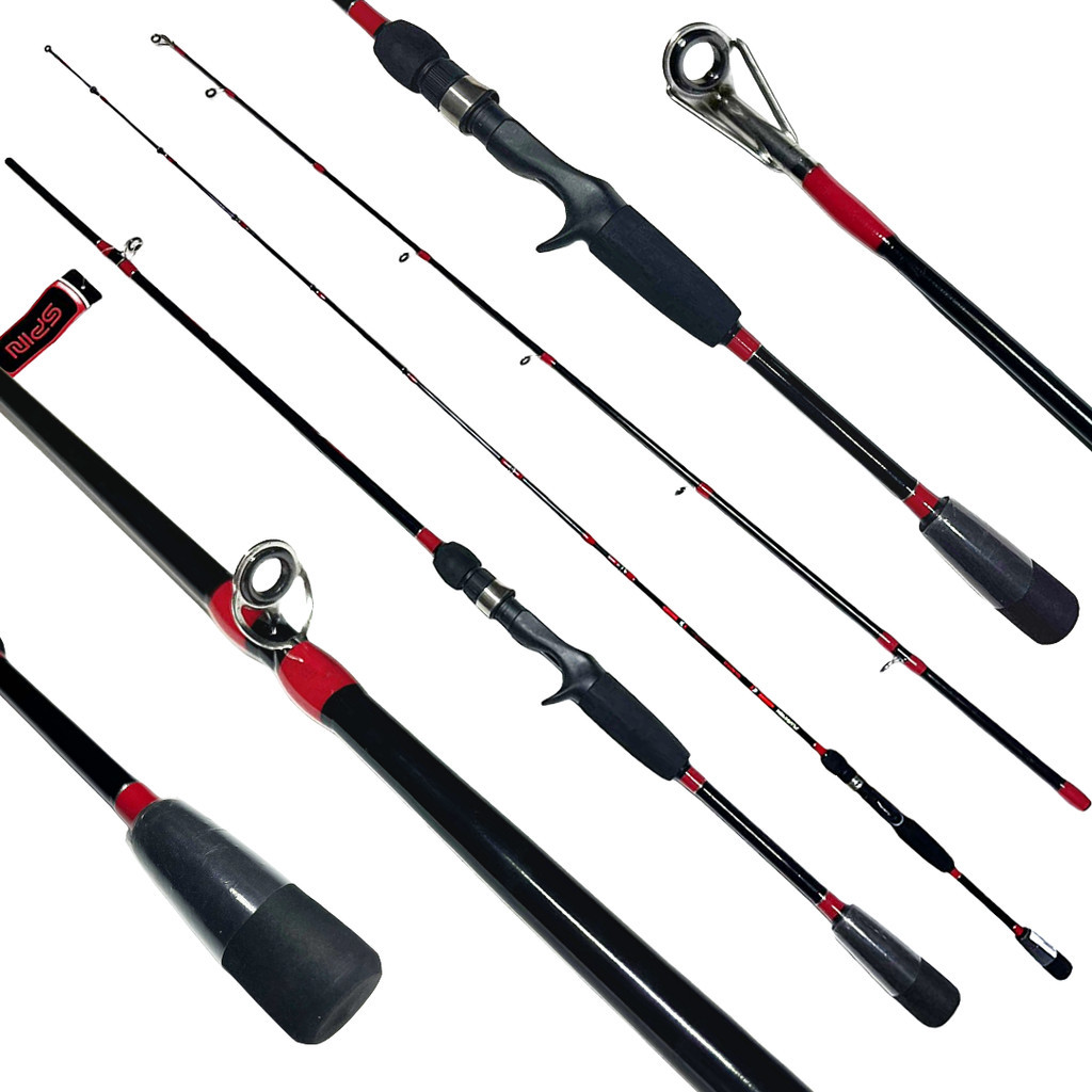 VARA PARA CARRETILHA PLUSFISH SPIN BC562M 5'6" (1.68M) 8-17LB - VERMELHA - 2 PARTES