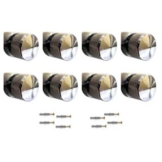 Kit c/ 8 Finessons (Botão Frances) em ABS Cromado + Parafusos p/ Espelhos e Vidros em Oferta na Shopee