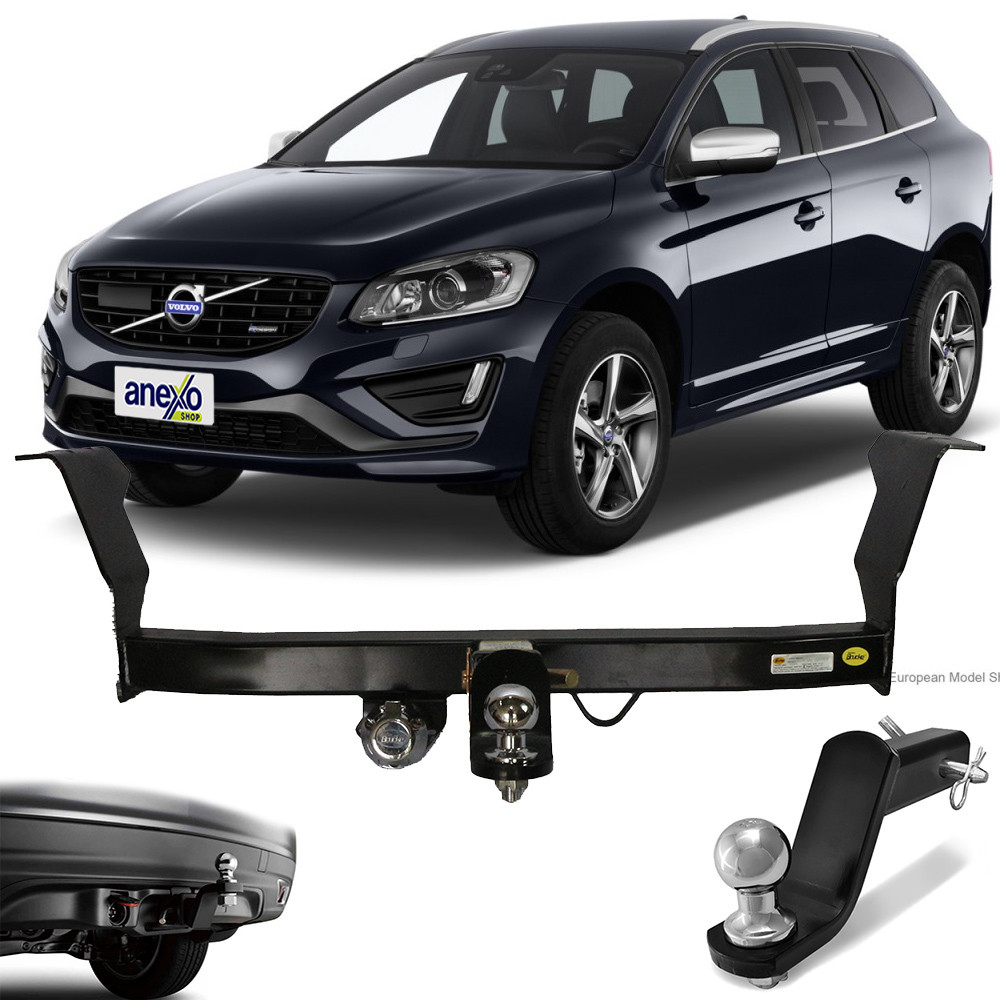Engate Reboque Volvo XC60 2013 a 2018 Brucke VO1000 Rabicho Tração 700kg Haste Removível