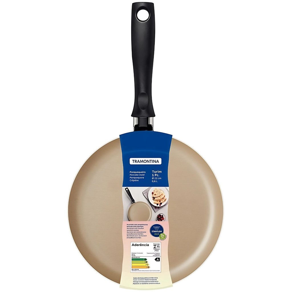 Panquequeira frigideira Tapioca Tramontina Panela Antiaderente aluminio Vermelha panquecas starflon max
