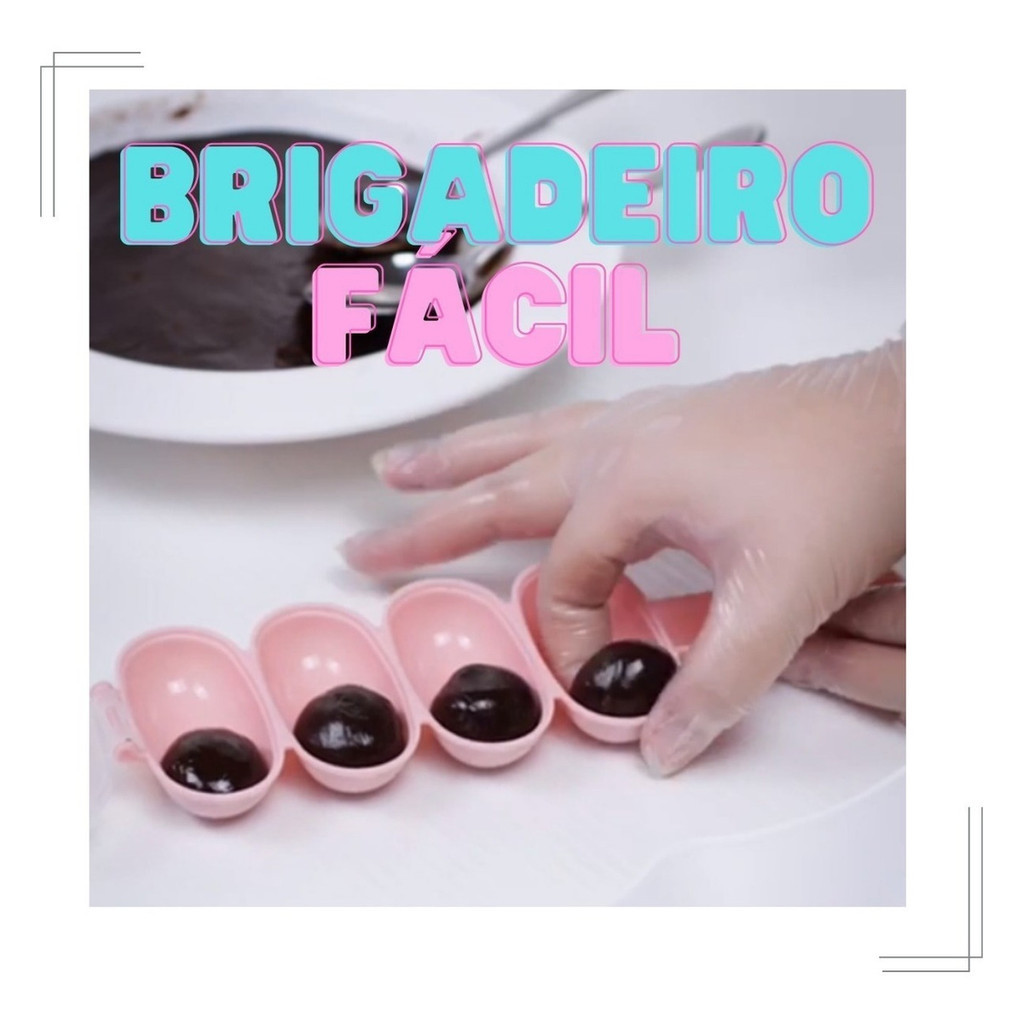 Kit 1 ou 2 Chocalho Boleador Para Confeitos De Brigadeiro Docinhos 4 cavidades - Livre de BPA em Oferta na Shopee