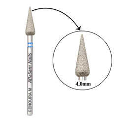 Broca Diamantada Cenoura Azul 4,0mm Unhas Alongamento AfiaSam Nails