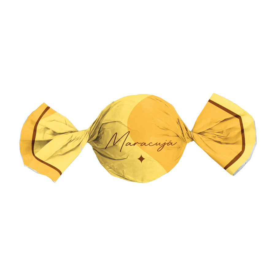 Papel Trufa 14,5x15,5cm - Maracujá Amarelo/Marrom - 100 unidades - Cromus - Rizzo em Oferta na Shopee