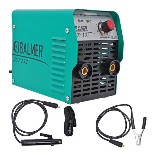 Maquina De Solda Inversora Joy 132 220v Mma Eletrodo Balmer Cor Verde