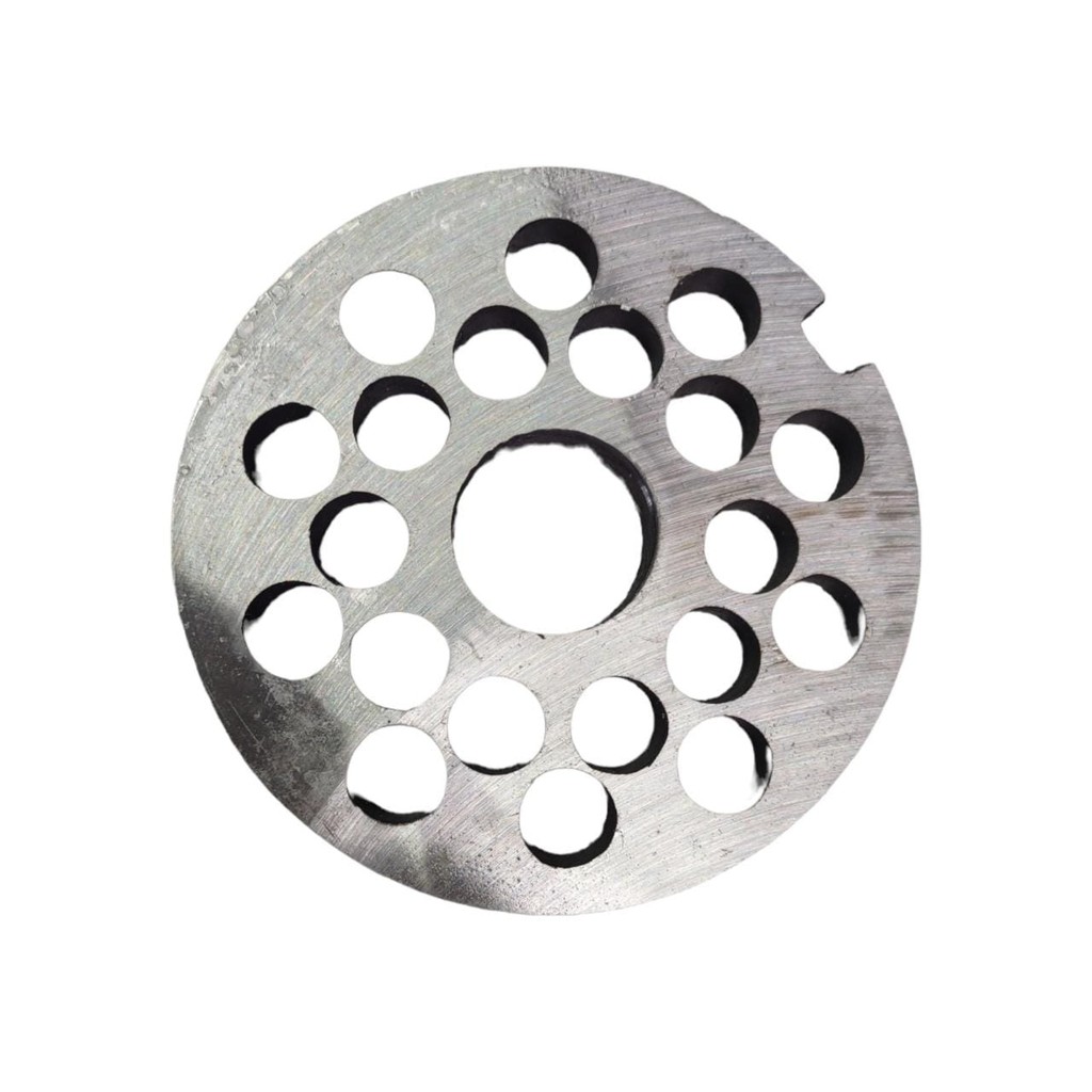 DISCO DE MOEDOR DE CARNE BOCA 10 COM FURO 12MM 10/12 AÇO CARBONO REDE PARA MOEDOR DE CARNE