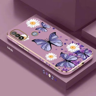 Capa Floral De Silicone Borboleta Para Telefone Motorola Moto E20 E22i E7 Plus E7 E7Power E32 E22 E6S E13 G8 Play G8