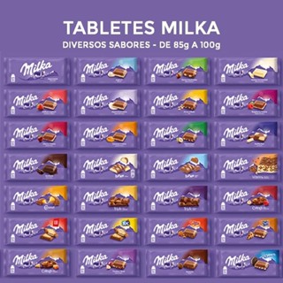 Tablete de Chocolate Milka 80g a 100g Diversos Sabores Importado