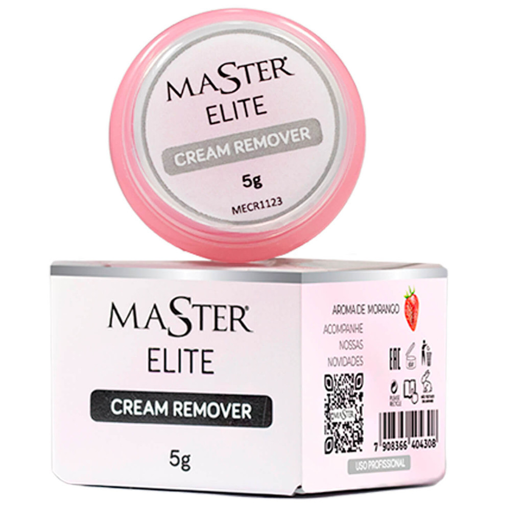 Removedor De Cílios Creme Master Elite Morango Não Escorre 5g Original