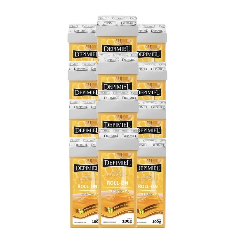 Kitc/ 12unid.cera Depilatória Depimiel Roll-on Clássica100g em Oferta na Shopee