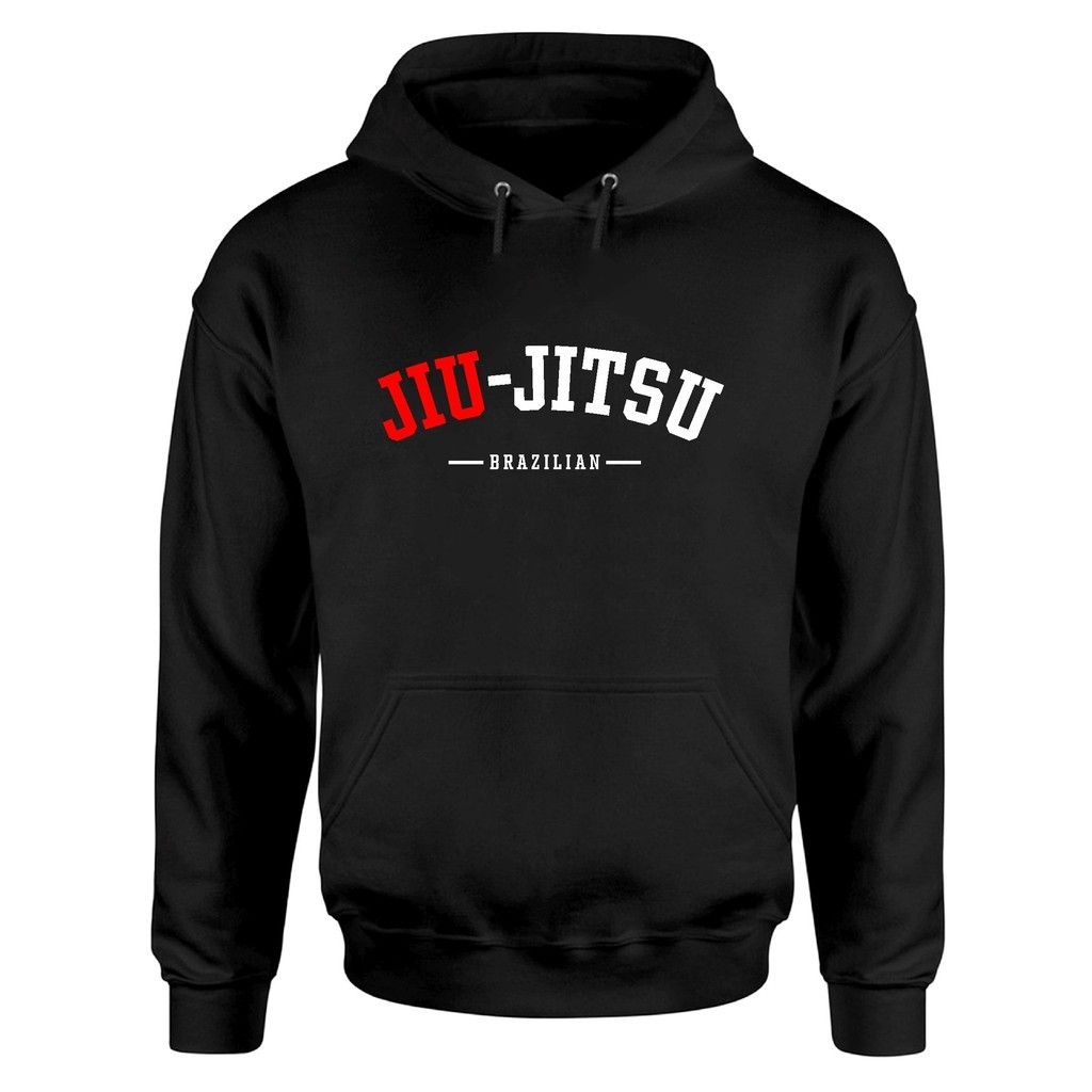 Moletom Jiu Jitsu BJJ Oss Luta Esporte Arte Bolso Canguru Com Capuz Academia Shopping Lazer - Envio em 24H