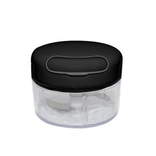 Mini Processador de Alimentos Manual Lyor Preto e Cinza