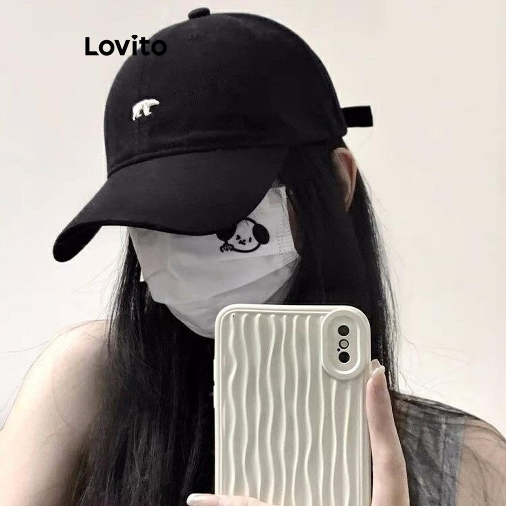 Lovito Chapéu Casual Liso Versátil Para Mulheres LFA18044