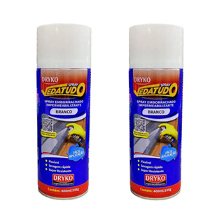 Kit 2 Spray VedaTudo Emborrachado Impermeabilizante Branco Dryko 400ml