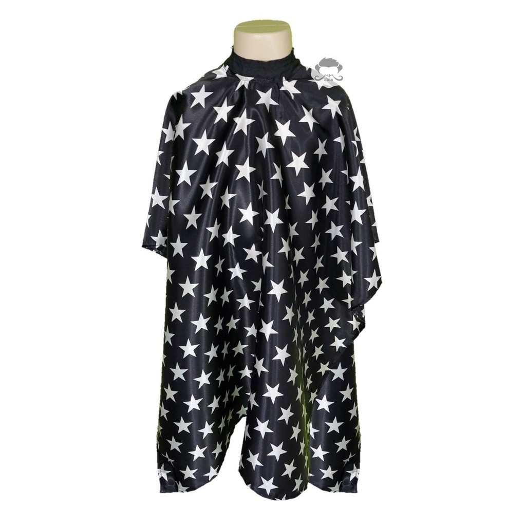 Capa de Corte Infantil Estrelinhas Preta com Zíper em Oferta na Shopee