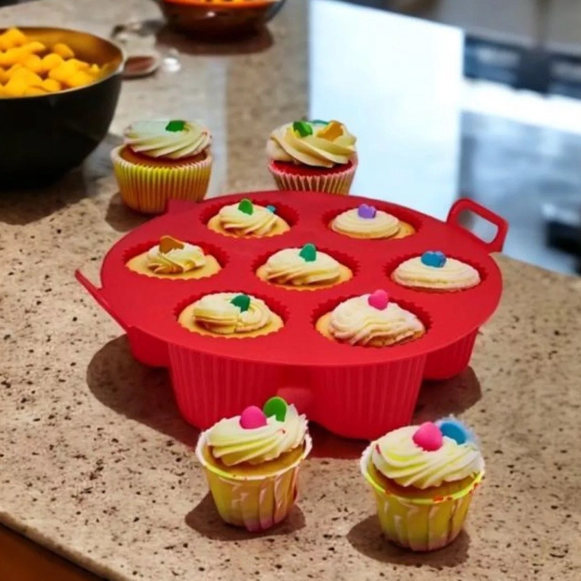 Forma de Silicone para Cupcakes e Muffins