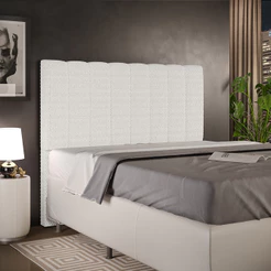 Cabeceira Cama Box Casal 140 cm Dália W01 Bouclê Cru - Lyam Decor