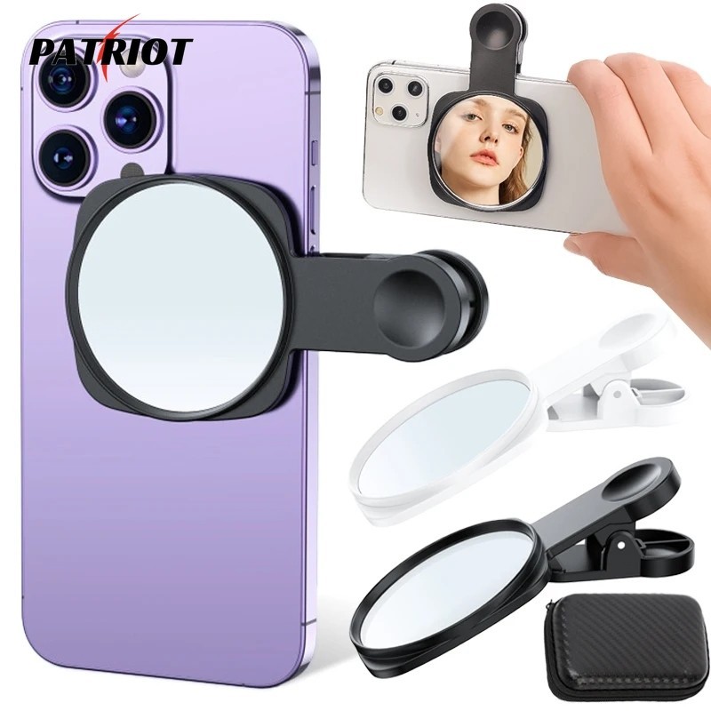 Grampo De Lente De Reflexão Para Câmera Smartphone-Espelhos Traseiros Selfie Mirror Phone Universal-Kit De Telefone Com Bolsa De Armazenamento-Acessórios Fotografia De Viagem Em Casa