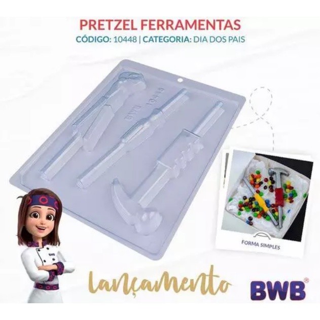 Forma BWB simples de Acetato: PRETZEL FERRAMENTAS - (CÓD: 10448)