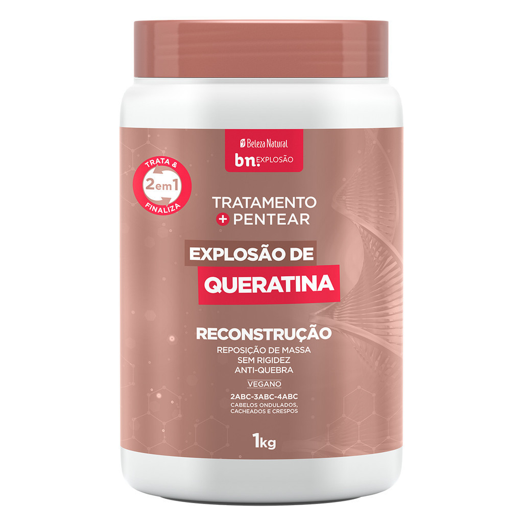 Tratamento e Pentear Beleza Natural de Queratina 2 em 1 1Kg bn.Explosão em Oferta na Shopee