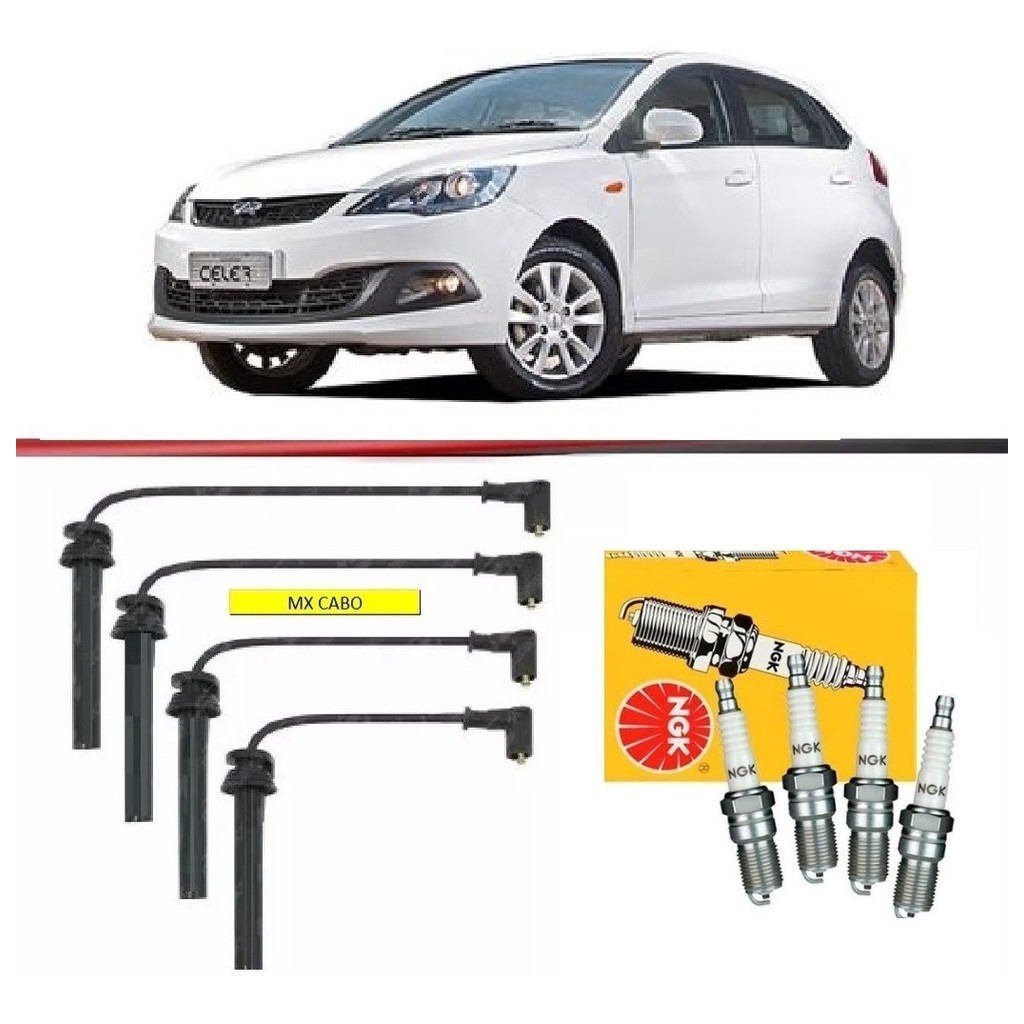 Combo Cabo Vela Chery Celer 2013 14 15  + Vela ( Ngk )