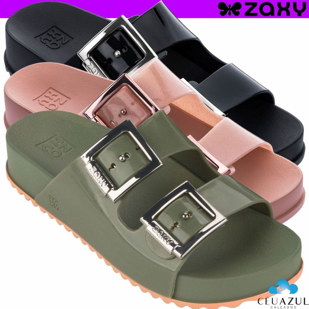 Sandália Feminina Pepete Zaxy Partner III Conforto Lançamento em Oferta na Shopee