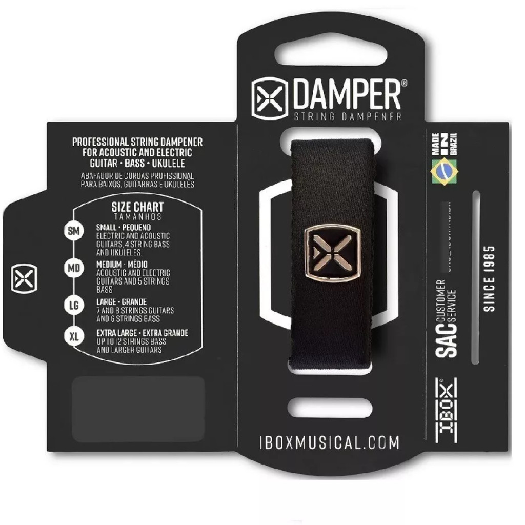 Abafador De Corda Ibox Damper Preto Lançamento! Fretwrap