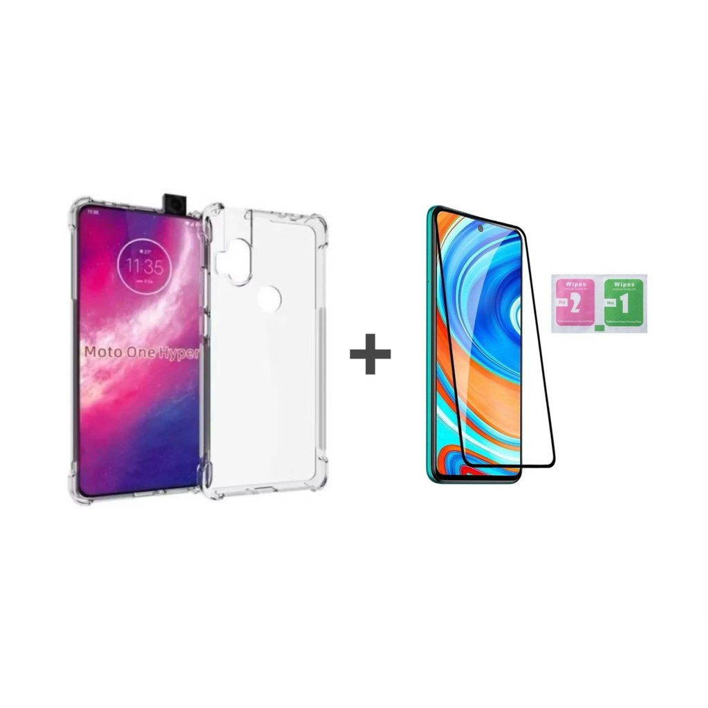 Capa Case TPU Protective Para Motorola ONE HYPER + película Vrido 3D / 9D em Oferta na Shopee