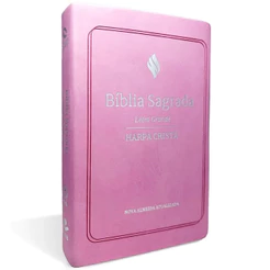 Bíblia Sagrada | NAA | Letra Grande | Harpa Cristã Capa Rosa