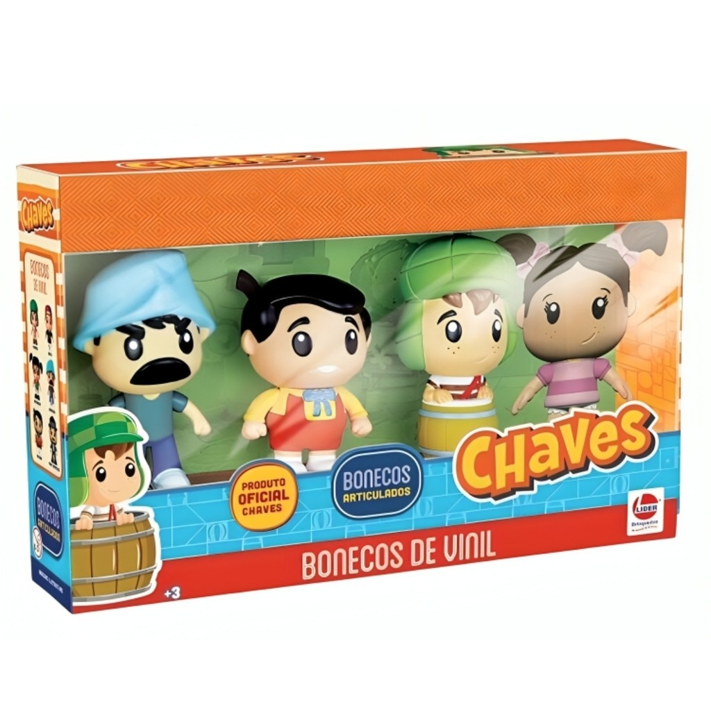 Bonecos de Vinil Turma do Chaves 3580 - Líder Brinquedos em Oferta na Shopee